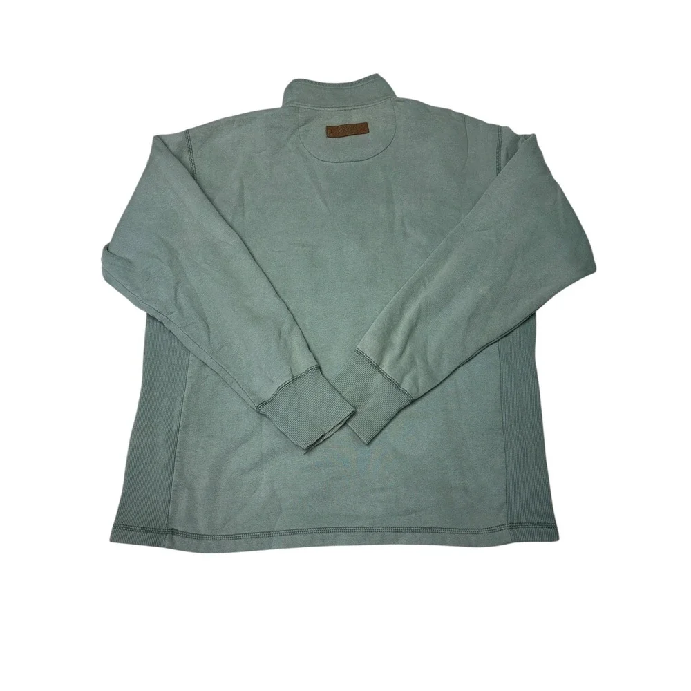 ORVIS Men's Light Blue Quarter Zip Pullover Sweatshirt Size M Cotton Blend‎